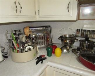 cooking utensils and pans