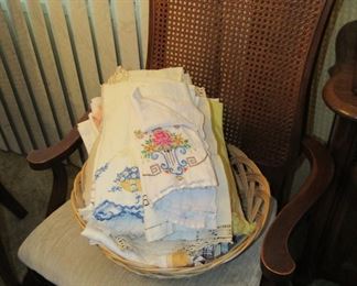 Vintage linens - napkins, dollies plus