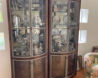 curved front display cabinets