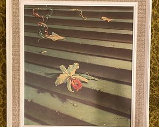 Framed Vladimir Tretchikoff, "Lost Orchid" Art Print. Measures 18.5" x 20" Without Frame. Photo 1 of 2.