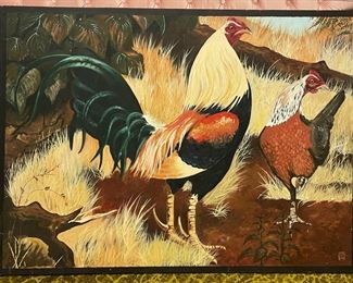 Andre O'Kelly, Original Oil On Board, Untitled & Signed. Measures 41" W x 30 " H. Photo 1 of 2.