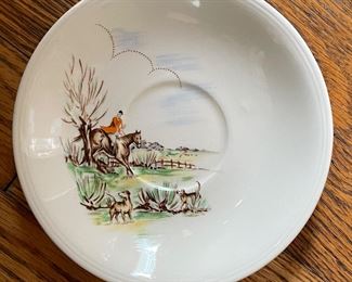 Vintage Grindley English China Equestrian Hunt Theme Tea Cup & Saucer Set. Photo 2 of 3.