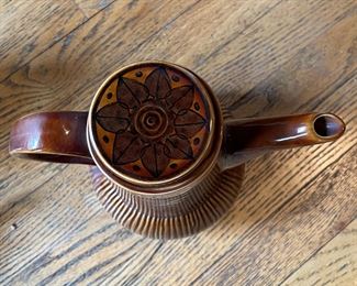 Vintage Glazed Ceramic Tea Pot. Photo 2 of 2.