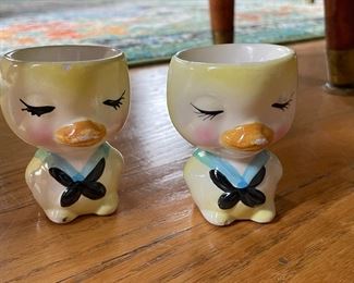 Vintage Duck Egg Cups.