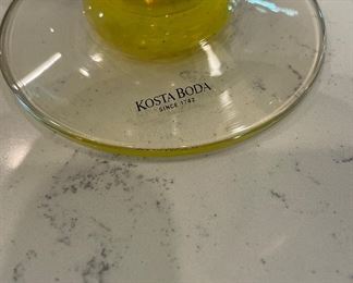 Kjell Engman "Bon Bon" Small Kosta Boda Glass Pitcher. Measures 6" W x 11" H. Photo 3 of 4.