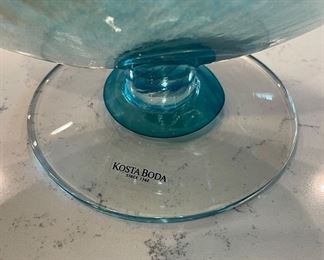 Kjell Engman "Bon Bon" Large Kosta Boda Glass Pitcher. Measures 9" W x 14" H. Photo 3 of 4.