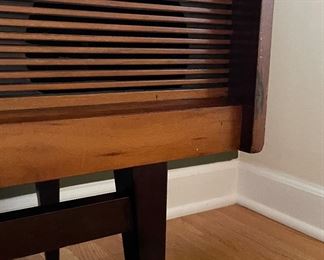 Repurposed Mid-Century Modern Audio Cabinet. Now a Flip Top Storage Cabinet / Chest. Measures 53" W x 17" D x 27" H. Photo 2 of 3.