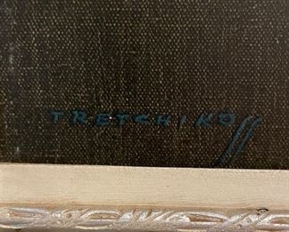 Vladimir Tretchikoff Framed "Magnolias" Hand-Signed Art Print. Measures 16" x 34" Unframed; 21" x 40" with Frame. Photo 2 of 2.