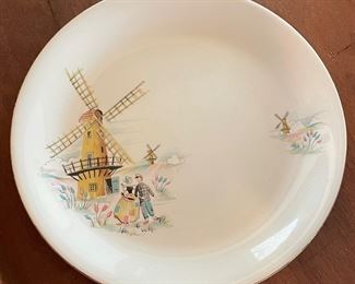 Alfred Meakin China - Little Dutch Mill China:
Dinner Plates -11, Salad Plates - 11, Fruit Bowls - 9
Vegetable Servers - 3, Casserole with Lid, Bowl
Saucers - 3, Dessert - 8. Photo 1 of 2.
