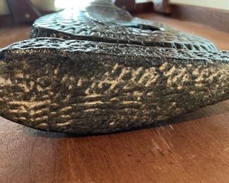 Spring Stone Mythical Fish Sculpture / Cigarette Holder / Ashtray. Measures 13" x 7". Photo 4 of 4.