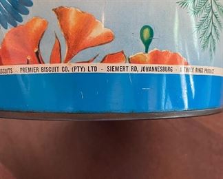 Vintage Metal South African Biscuit Tin with Lid - 3 Available. Photos 6 of 7.