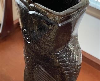 Spring Stone Mythical Fish Sculpture / Cigarette Holder / Ashtray. Measures 13" x 7". Photo 3 of 4.