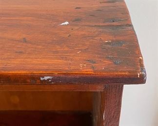 Vintage Hand-Crafted Three-Shelf Bookcase. Measures 51" H x 12" D x 50" H. Photo 2 of 2.