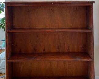 Vintage Hand-Crafted Three-Shelf Bookcase. Measures 51" H x 12" D x 50" H. Photo 1 of 2.