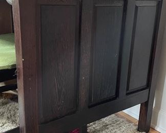 Vintage Hand-Crafted Partridge Wood Three-Drawer Desk & Chair Set. Measures 48" W x 30" D. Photo 3 of 4.