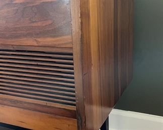 Repurposed Mid-Century Modern Audio Cabinet. Now a Flip Top Storage Cabinet / Chest. Measures 53" W x 17" D x 27" H. Photo 3 of 3.