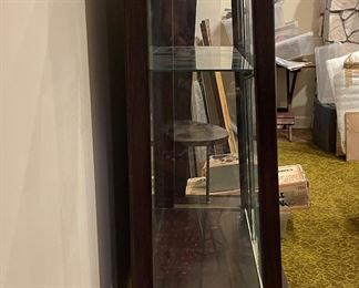 Mid-Century Modern Glass Front Bookcase / Display Case. Measures 46" W x 18" D x 48" H. Photo 2 of 5.