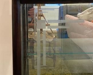 Mid-Century Modern Glass Front Bookcase / Display Case. Measures 46" W x 18" D x 48" H. Photo 3 of 5.