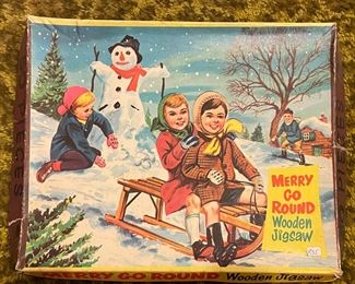 Vintage Wooden Jigsaw Puzzle. Photo 1 of 2.