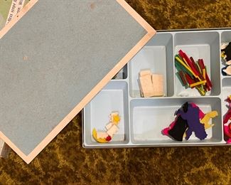 Vintage 1960s Fuzzy-Felt Fairy Tales Game. Photo 2 of 2.