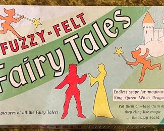 Vintage 1960s Fuzzy-Felt Fairy Tales Game. Photo 1of 2.
