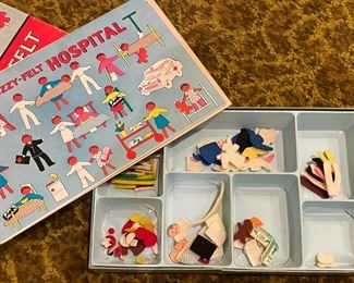 Vintage 1960s The Fuzzy-Felt Fairy Hospital Game. Photo 2 of 2.