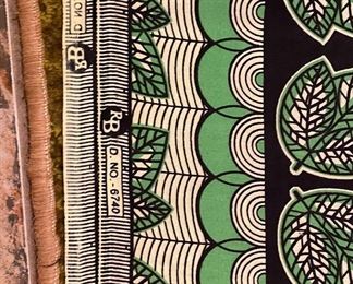 Hand-Printed African Fabric (Kenya). Swatch Measures 72" x 40" W. Photo 3 of 3.