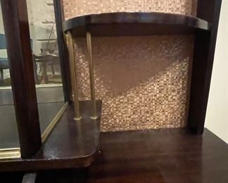 Mid-Century Modern Glass Front Bookcase / Display Case. Measures 46" W x 18" D x 48" H. Photo 5 of 5.