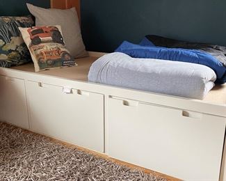 Ikea Platform Twin Storage Bed - 2 Available.