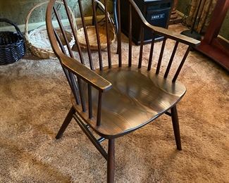 Windsor style armchair, one of two