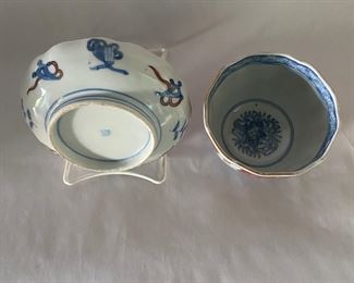 Antique handleless cup & saucer