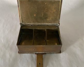 Vintage brass stamp box