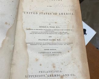 Antique "United States Dispensatory" book
