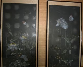 Pair Asian paintings