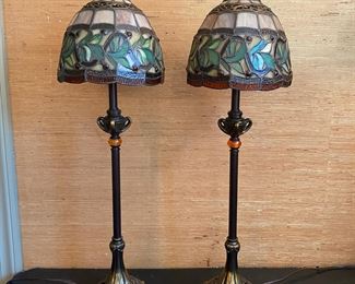Pair Dale Tiffany lamps
