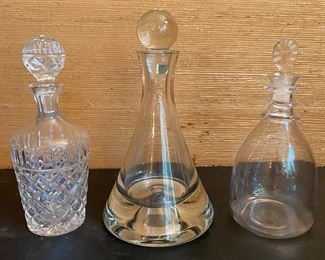 Glass decanters