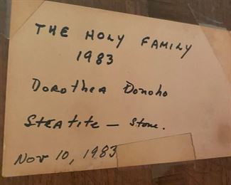 Holy Family plaque - Dorthea Donoho