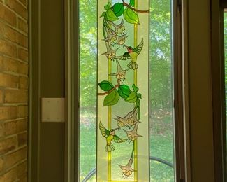 Stained glass window, Hummingbirds