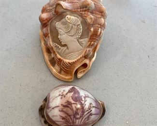 Carved seashells