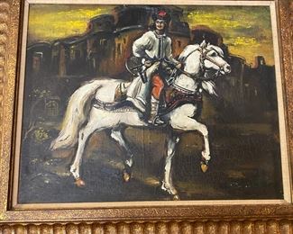 Horse & rider painting