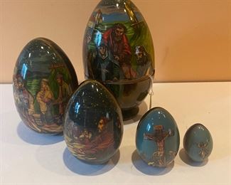 Nesting eggs - Christ's birth to resurrection