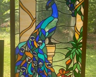 Stained glass window - peacock
