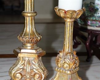 Gold gilt candle holder-sold as a pair