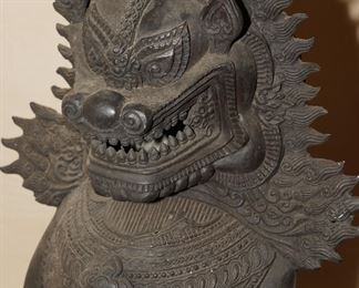 Note the fine detail on the Thai temple dog?