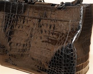 Nancy Gonzalez crocodile embossed handbag