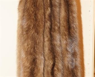 Long "Laurine" mink shawl-about 7ft long and 2ft wide.