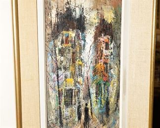 Parisian oil painting-in the manner of Maurille Prevost.