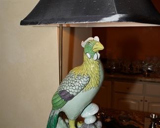 Antique porcelain lamps-there are two of these available and they are being sold as a set. Full disclosure-there are a few very small chips within these pieces.