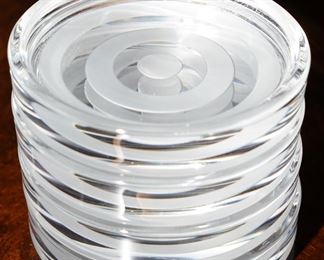 Frosted crystal coasters