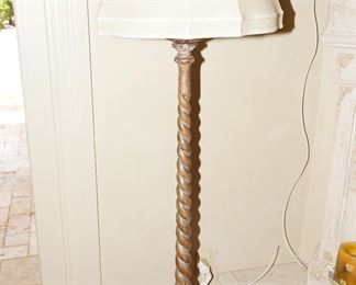 Barley twist floor lamp with John Richard shade